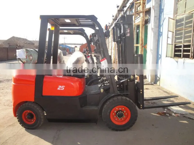 2.5Ton LPG/Gasoline Forklift with Japan Nissan Engine, side shift option