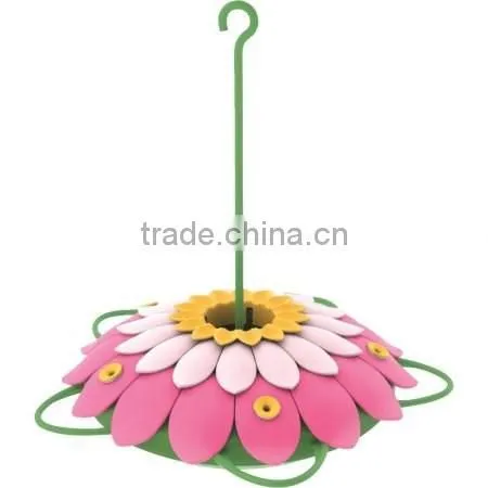 Real 3D flower hummingbird feeder