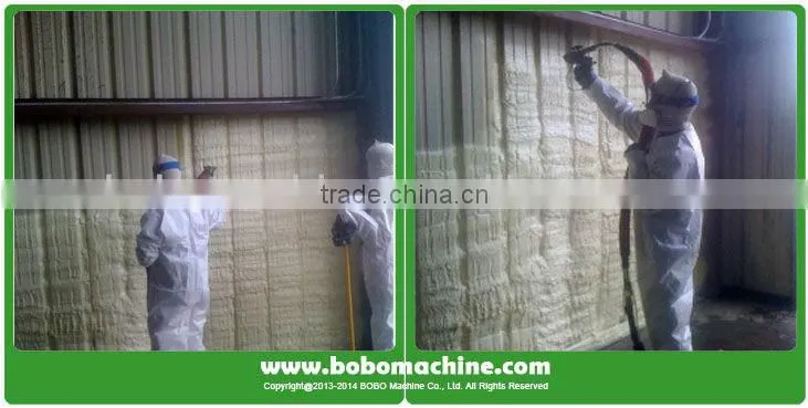Spray foam roof insulation machine