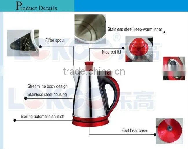 2.0L Thermostat electric stianless steel water kettle