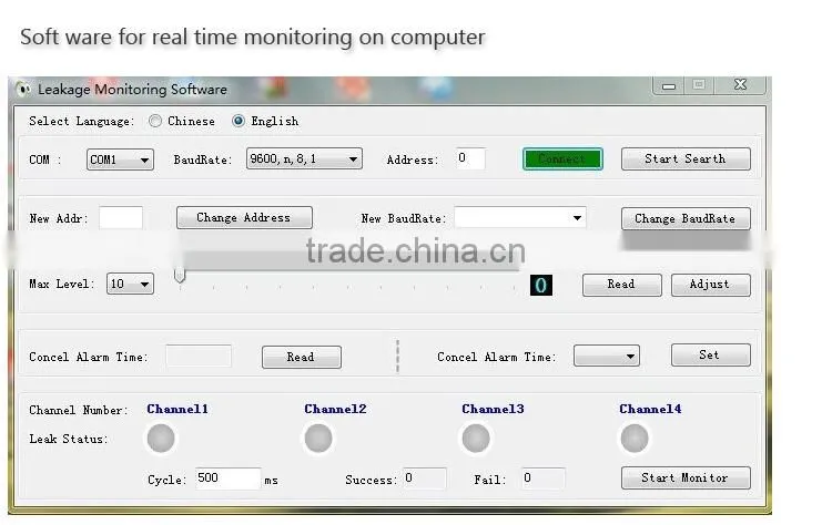 2017 newest high technology industrial usage water leak detection with MODBUS protocol, leak testing water leakage detctor