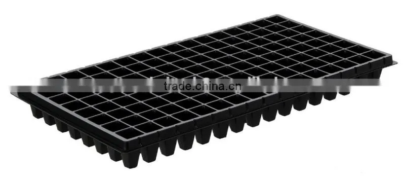 128 cell plastic flower seeding tray for greenhouse plant germination