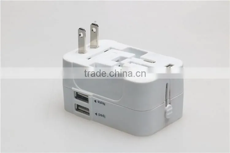 Universal Travel Power Adapter Plugs With Dual USB Travel Abroad universal travel power adapter converter