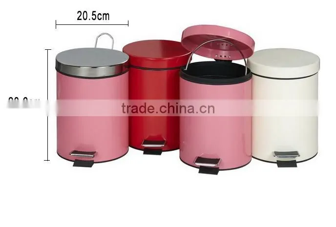 Colored Pedal Stainless Steel Garbage Can