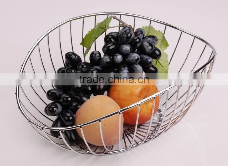 Metal Wire Fruit Basket,Kitchen Metal Fruit Rack Roundness Shape