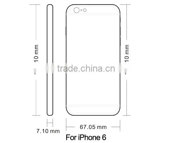 For iphone 6/6plus Rainbow Mirror Gold Plated Frames Housing 24kt Gold Cover Back,Plated bezel for iphone 6