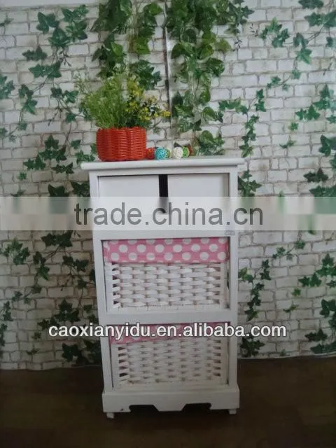 Bedside Cabinet Europe Style White Laundry Cabinet With Pink Drawers Cute Wooden White Wicker Cabinet