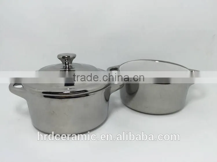 Stocked Stainless Steel Double Handle electric hot soup pot