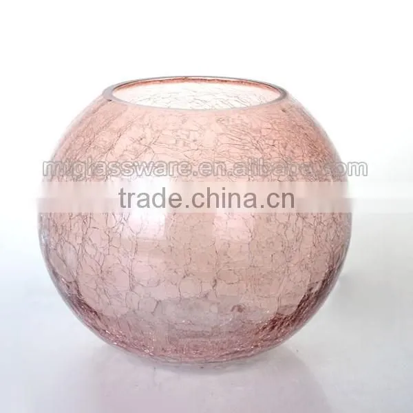 decorative top grade gray color glass hurricane vase home decor