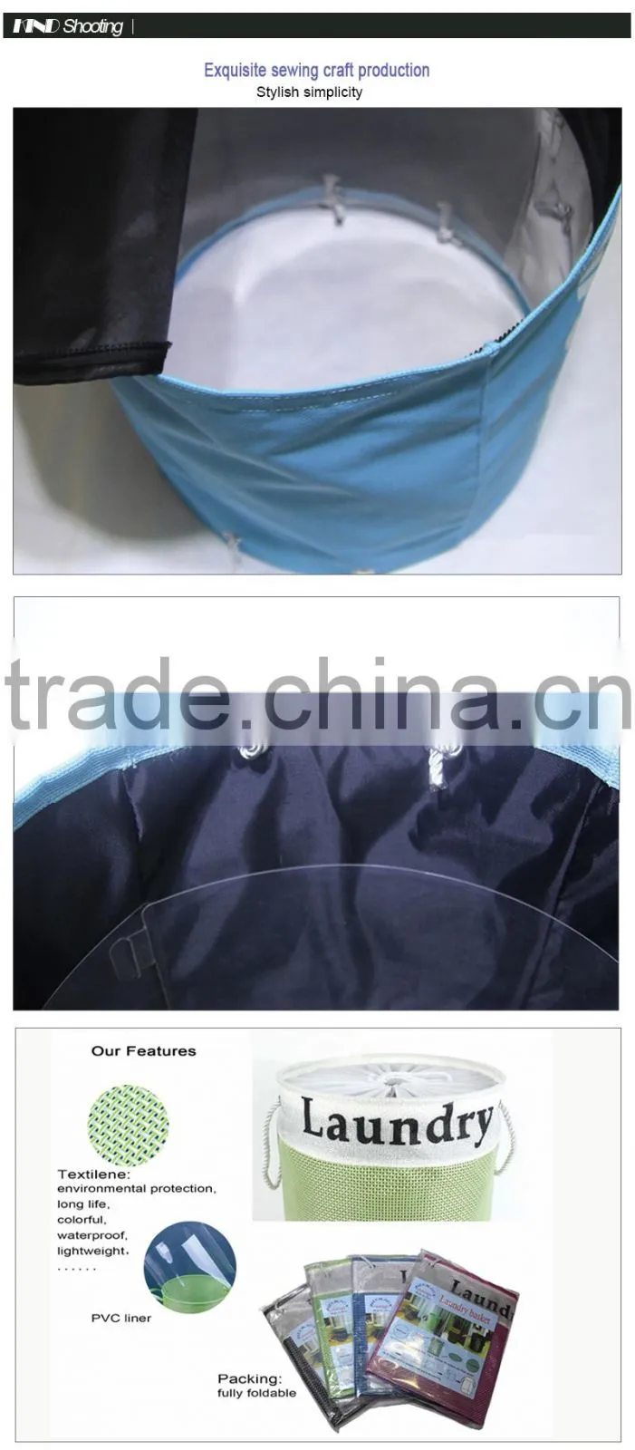 Large-capacity Modern Cotton Rope Waterproof Portable Clothes Cool Laundry Basket
