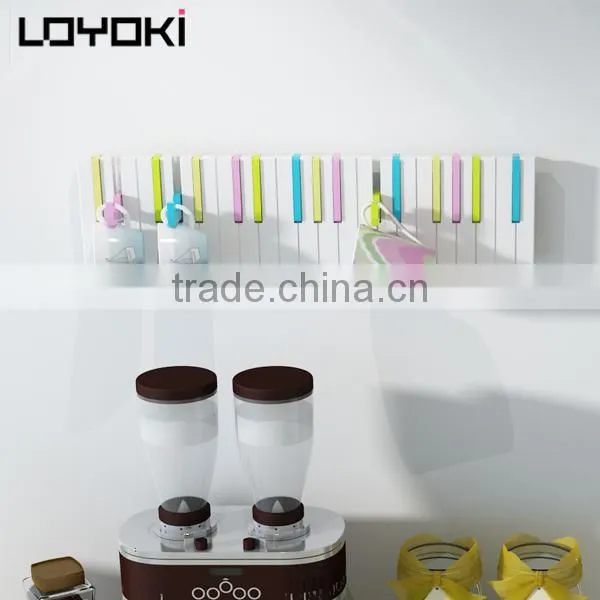 ECO CIRCLE wall hooks cute design piano shape wall shelf home wall decor
