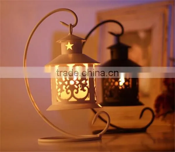 Metal antique birdcage candle holder