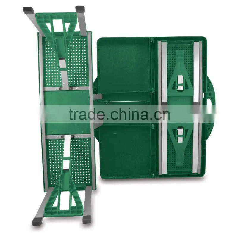 Folding Picnic plasticTable and 4 seats/chairs/bench with Umbrella