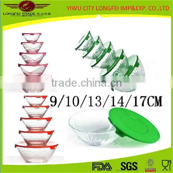 Tableware Heat-resistant Glass Preservation Bowls With Llids