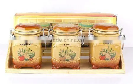 ceramic jar / Condiment Pot /Seasoning Containers with lid