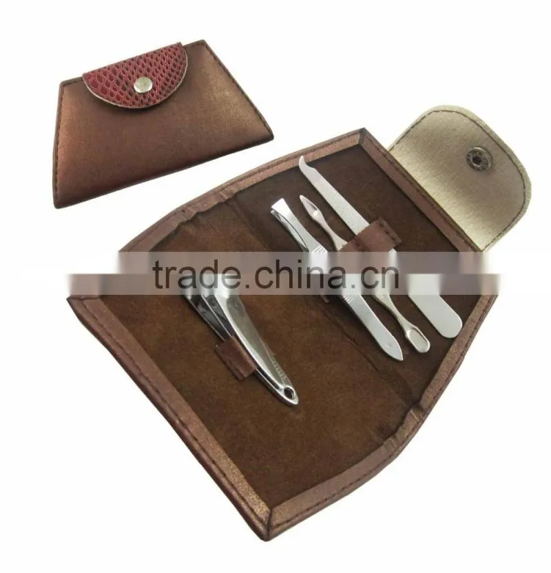 Good Quality Pink Pouch Stainless Steel Beauty Manicure Set