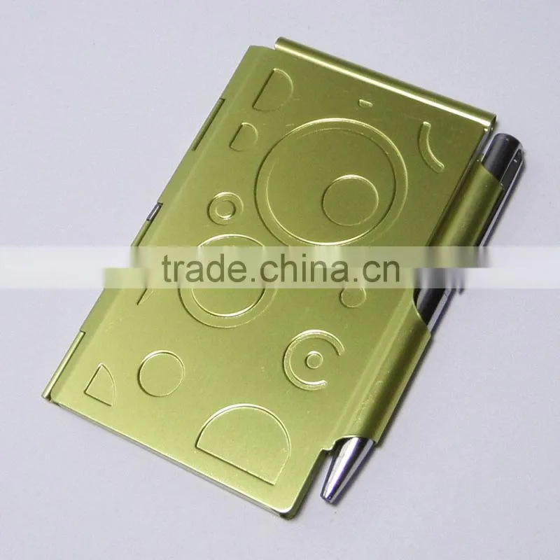 Hot selling novelty metal memo pen holder