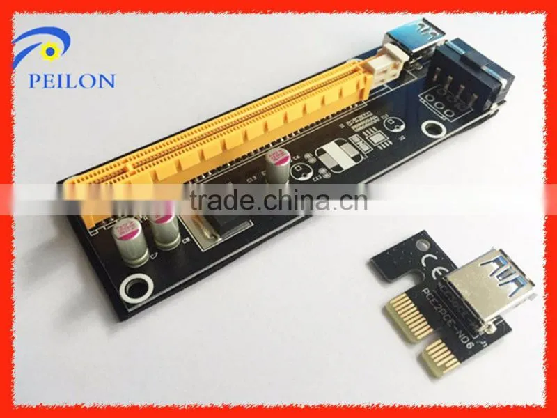 4PIN PCI-E Molex Risers with Power Supply PCIE 1X to 16X +USB 3.0 Extender Cable Sata to IDE for Bitcoin Litecoin Miner
