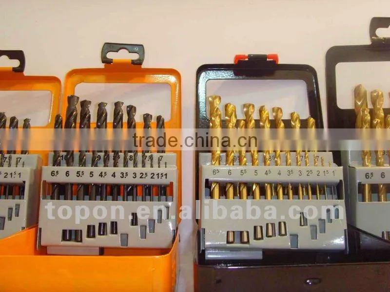 19pcs hss twist drill set with cobalt