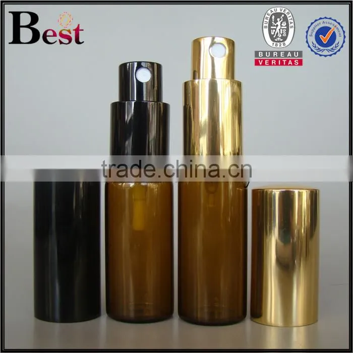 Shanghai Best 20ml perfume spray bottle amber color perfume spray bottle round shape glass spray perfume bottle 20ml