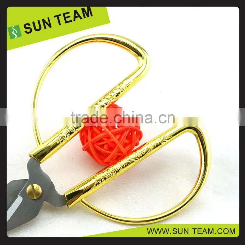 ST005F 7-1/2" FDA qualified Zinc-Alloy handle tailor imitation gold scissors