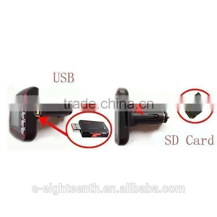 2016 new 1.8 '' LCD Car MP3 Player Wireless FM Transmitter USB SD TF Card + Remote Control HY