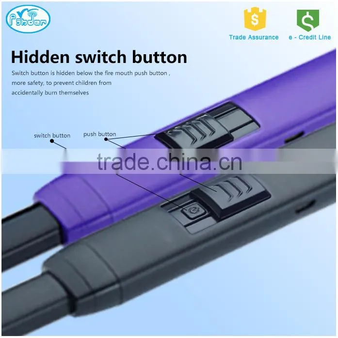 fashion Aliuminum usb charge kitchen lighter