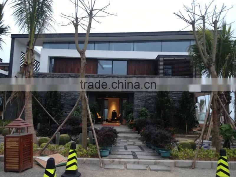 Chinese Factory Made Good Price Outdoor Strand Woven Bamboo Wall Panel Strips in Light Chocolate Color---KE-OS0888
