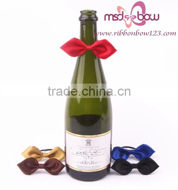 christmas wine bottle ribbon bow with elastic