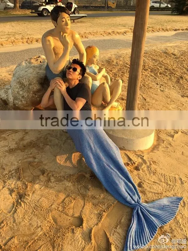 New Arrival Knitted Wearable Adults TV Mermaid Tail Blanket