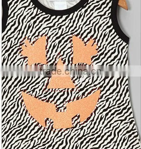 Black & Orange Zebra Sparkle Pumpkin Ruffle Dress - Infant, Toddler & Girls