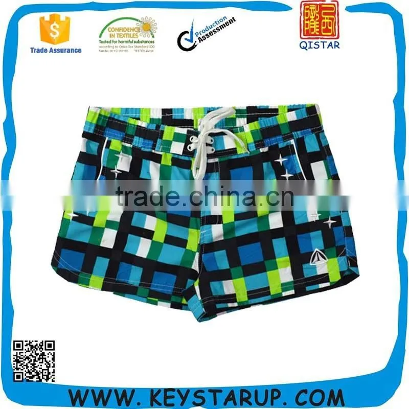 Fashion Side Pockets Denim Printed Board Shorts Denim Dye Shorts