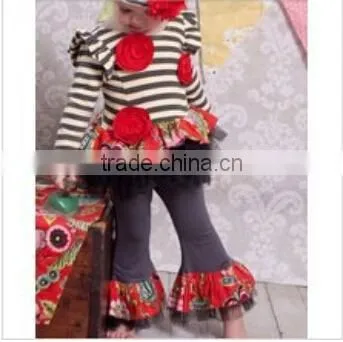 Easter spring fall 2016 ruffles baby girl boutique clothing holiday matching dots pants giggle moon girl cotton remake outfit