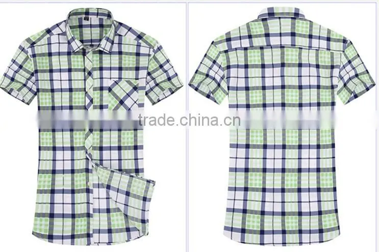 Broken beautiful han edition no-iron shirt grid business cotton printed shirt tide men leisure long-sleeved shirt