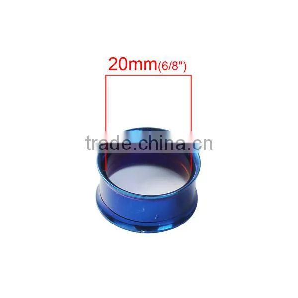18mm Stainless Steel Ear Stretcher Expander Cylinder Blue Blue Body Piercing