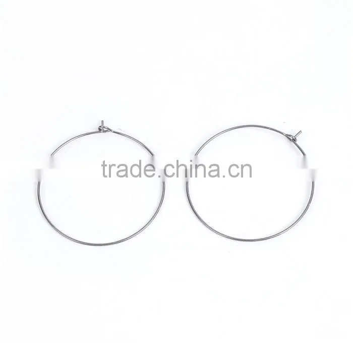 Stainless Steel Wine Glass Charms Round Silver Tone Custom Wine Glass Charms