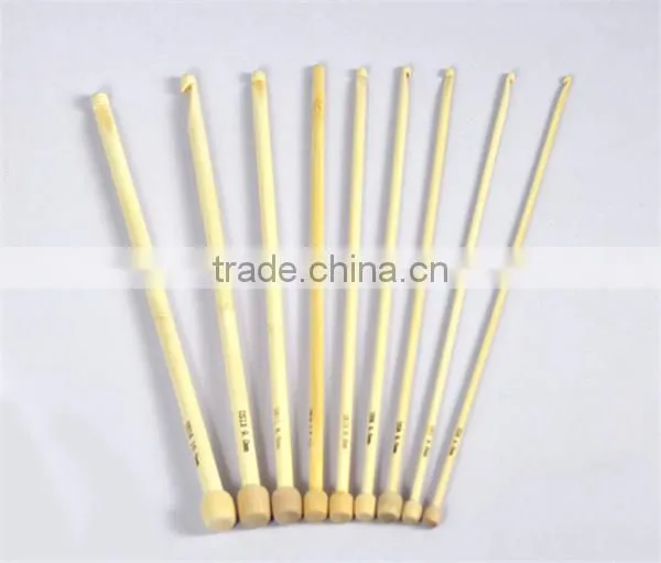 High Quality 9 Sizes Bamboo Afghan Tunisian Sewing Crochet Hooks Needles