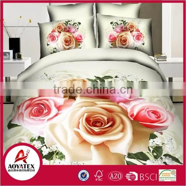 2016 new style fashion 13372 60*40s reactive printed 3D bedding sets