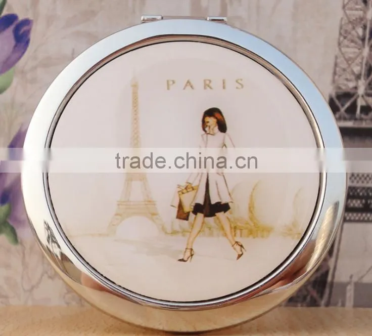 70mm Dia Promotional Cheap Metal Pocket Mirror/Cosmetic Mirror/Makeup Double Sided Metal Mirror DubaaFashion.com