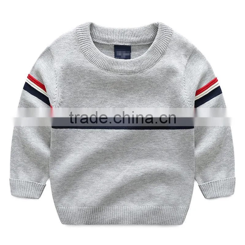 Factory supply hand knit baby boys sweater design