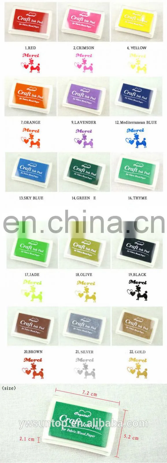 Hot Sale High Quality Inkpad Suitable for Wood Paper Cloth Fingerprint ink pad