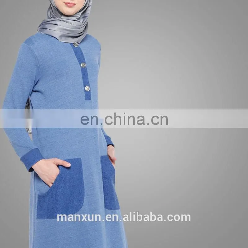 Muslim Women Maxi Design and Casual Dress Type Long Sleeve Maxi Dress Islamic Clothing