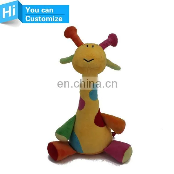 Professional custom soft animal giraffe christmas plush toy