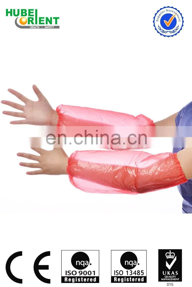 Xiantao factory manufactured high quality disposable sleeve cover pe material