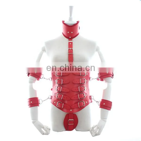 China adult product manufacturer, leather sex toy bondage harness