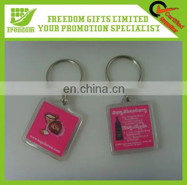 Cheap Promotional Hot Selling Square Acrylic Keychain