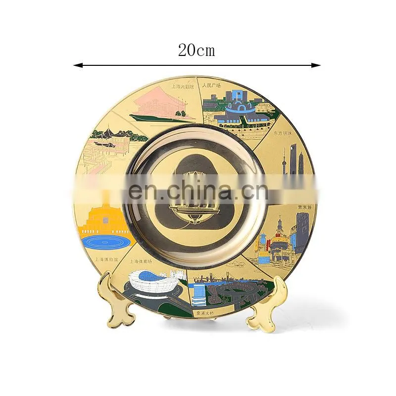 Custom high quality round metal commemorative plates wholesale