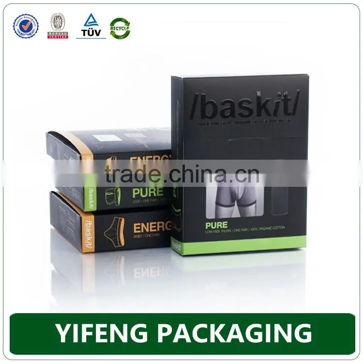 high quality kraft cardboard paper stockings packing box with window