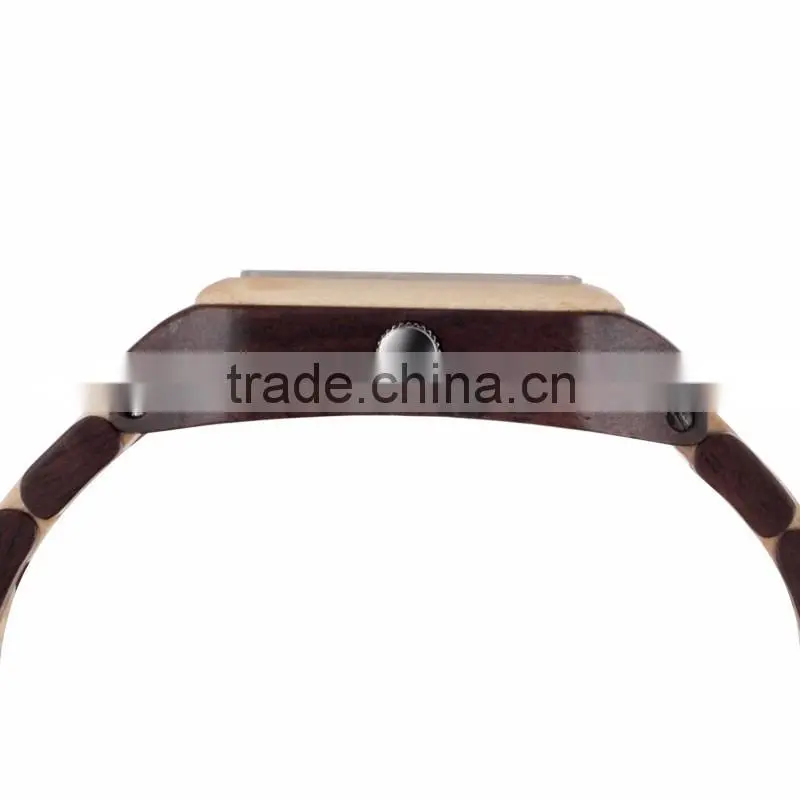sandal wood men work luxury watch with calendar