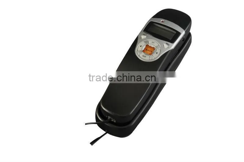 Wall-mounted caller id land line telephone in home